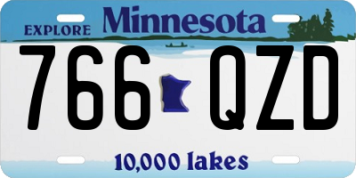 MN license plate 766QZD
