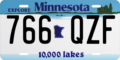 MN license plate 766QZF