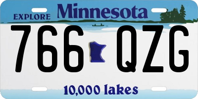 MN license plate 766QZG