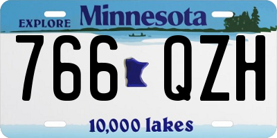 MN license plate 766QZH