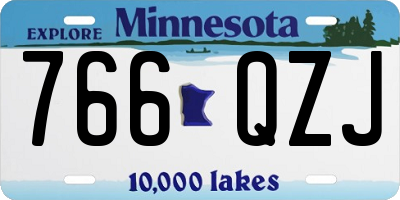 MN license plate 766QZJ