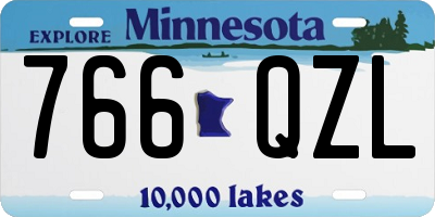MN license plate 766QZL