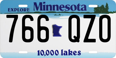 MN license plate 766QZO
