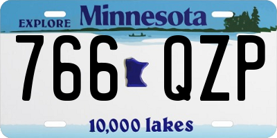 MN license plate 766QZP