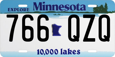MN license plate 766QZQ