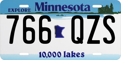 MN license plate 766QZS