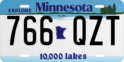 MN license plate 766QZT