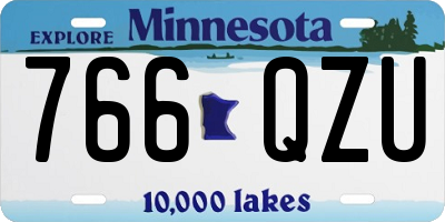 MN license plate 766QZU