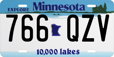 MN license plate 766QZV