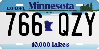 MN license plate 766QZY
