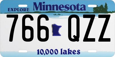 MN license plate 766QZZ