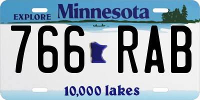 MN license plate 766RAB