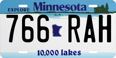 MN license plate 766RAH