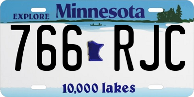 MN license plate 766RJC