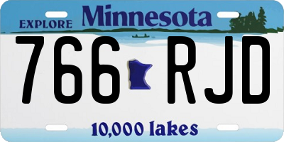 MN license plate 766RJD