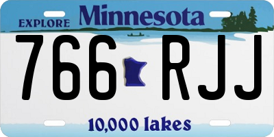 MN license plate 766RJJ