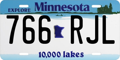 MN license plate 766RJL