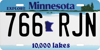 MN license plate 766RJN