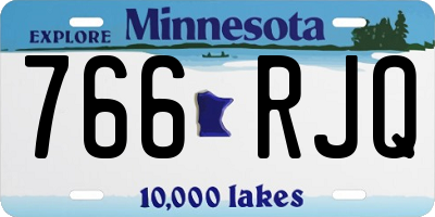 MN license plate 766RJQ