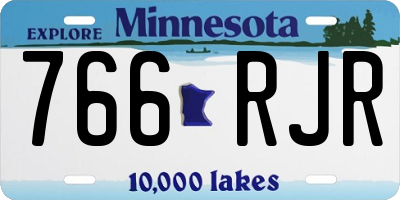 MN license plate 766RJR