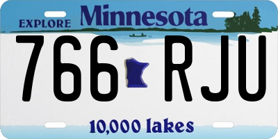 MN license plate 766RJU