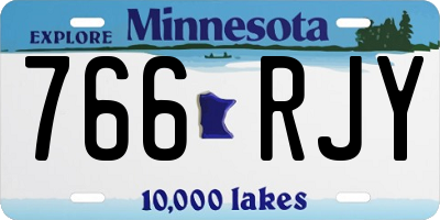 MN license plate 766RJY