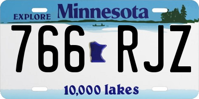 MN license plate 766RJZ