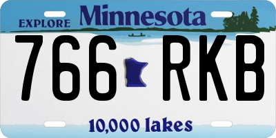 MN license plate 766RKB