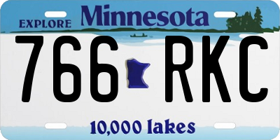 MN license plate 766RKC