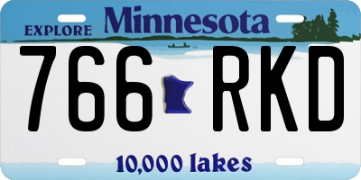 MN license plate 766RKD