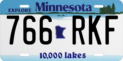 MN license plate 766RKF