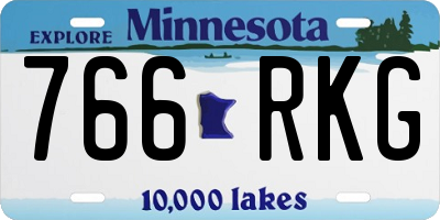 MN license plate 766RKG