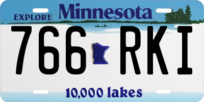 MN license plate 766RKI