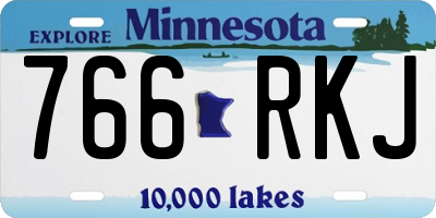 MN license plate 766RKJ