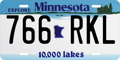 MN license plate 766RKL