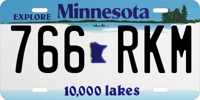 MN license plate 766RKM