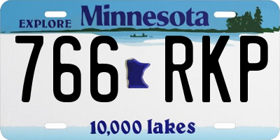 MN license plate 766RKP