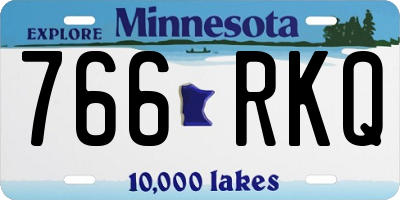 MN license plate 766RKQ