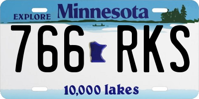 MN license plate 766RKS