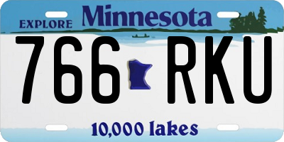 MN license plate 766RKU