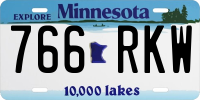 MN license plate 766RKW