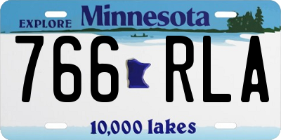 MN license plate 766RLA