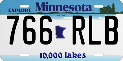 MN license plate 766RLB