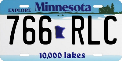 MN license plate 766RLC