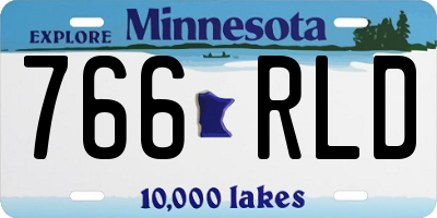 MN license plate 766RLD