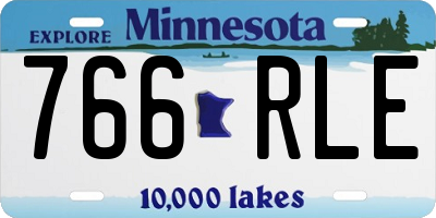 MN license plate 766RLE