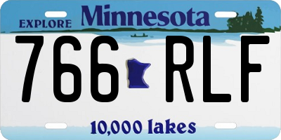 MN license plate 766RLF