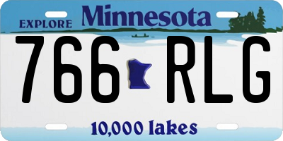 MN license plate 766RLG