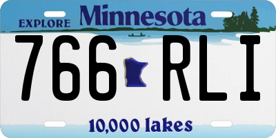 MN license plate 766RLI