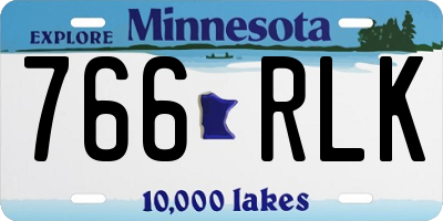 MN license plate 766RLK